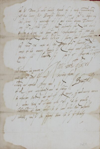Letter from William Cecil, Baron Burghley, to Matthew Hutton, Dean of York